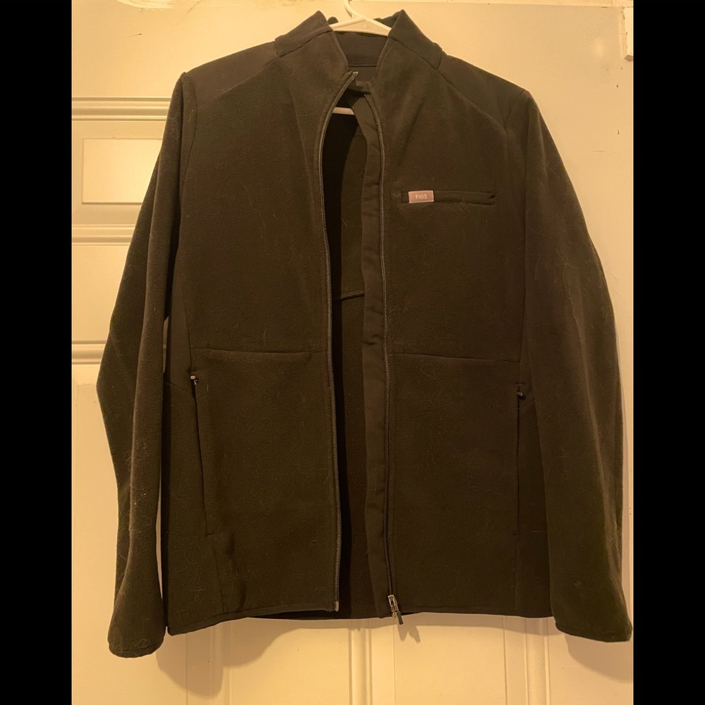 Figs On Shift Fleece Jacket Size Small Black❣️